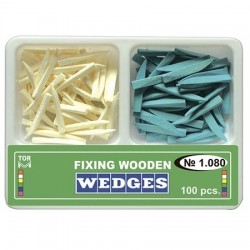Kit pene lemn ass alb+albastru  100buc 1.080
