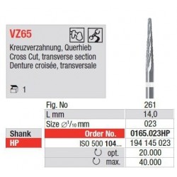 Freze TC Cutter Cross Cut, Transverse section VZ65