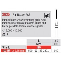 Freze Parallel cutter cross cut Round end - HP short 2635  103 010