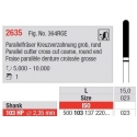 Freze Parallel cutter cross cut Round end - HP short 2635  103 010
