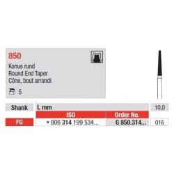 Freze Diamant Con cu Margini Rotunjite FG 850 - 5 buc.