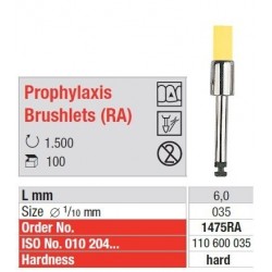 Freze Prophylaxis brushlets RA yellow 1475 RA-100