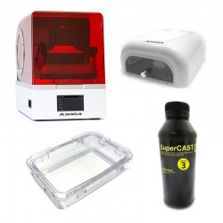 Pachet Promo imprimanta 3D MAX UV + cuptor fotopolimerizare Asiga Flash + Rasina SuperCAST v3 1l Asiga
