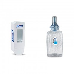 Pachet promo Dispenser manual dezinfectant Purell + Rezerva dezinfectant maini Purell Advanced Manual 1200ml