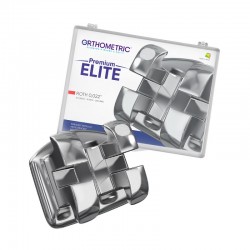 Bracketi metalici Premium Elite Roth22 Mini Low Profile cu carlige pe canini si premolari 10 kituri Orthometric