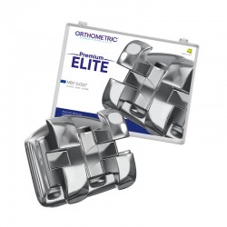 Bracketi metalici Premium Elite MBT22 Mini Low Profile cu carlige pe canini si premolari kit 1 caz Orthometric