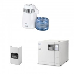 Pachet promo Autoclav E8 Clasa B 24l + Printer Set 1 Next + Distilator Apa Aquadist Euronda