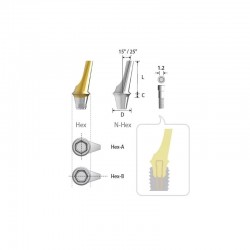 Bont angulat D4.5 A15 HEX-B L8mm Inno