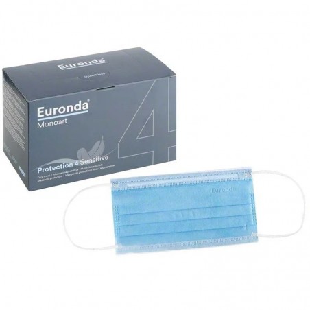 Masca Stomatologica Blue Pro4 Sensitive Euronda, 50 bucati