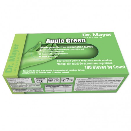 Manusi Examinare Nitril Nepudrate Apple Green Marimea XS Dr. Mayer