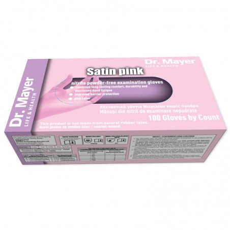 Manusi Examinare Nitril Nepudrate Satin Pink, Marimea XS Dr. Mayer