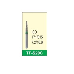Freza diamantata scurta grosiera TF-S20C verde ISO 171/015 Mani