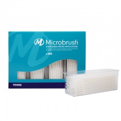 Aplicatoare Microbrush Plus white superfine 1.0mm set 400 bucati