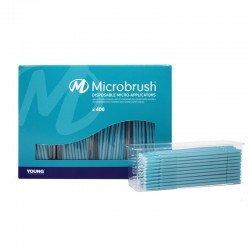 Aplicatoare Microbrush Plus teal ultra-fine 0.5mm set 400 bucati