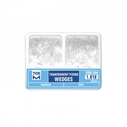 Pene plastic interdentare transparente asortate subtiri-medii 40 bucati TorVM