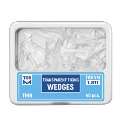 Pene plastic interdentare transparente subtiri 40 bucati TorVM