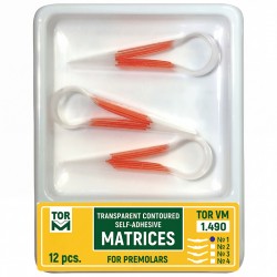 Benzi matrice auto-adezive conturate transparente premolar forma nr.2 12 bucati TorVM