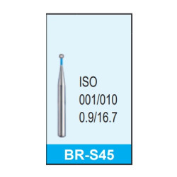 Freza diamantata standard scurta BR-S45 albastru ISO 001/010 Mani