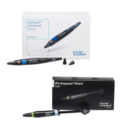 Pachet promo 4x IPS Empress Direct Refill Enamel 3g + Adhese Universal New Kit 2ml + 100 varfuri Ivoclar