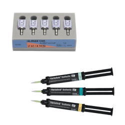 Pachet promo 3x IPS e.max CAD CEREC/InLab LT A14 (S) 5 blocuri + Variolink Esthetic DC 9g Ivoclar