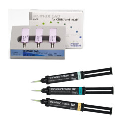 Pachet promo 3x IPS e.max CAD CEREC/InLab HT B40 3 blocuri + Variolink Esthetic DC 9g Ivoclar