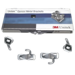 Kit bracketi metalici Gemini MBT22 cu carlig pe canini si premolari + 4 tubusoare neconvertibile 3M