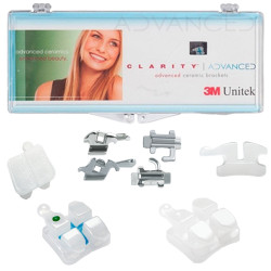 Kit bracketi ceramici Clarity Advanced MBT22 carlige pe canini si premolari + 4 tubusoare convertibile 3M