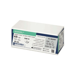 Fir sutura teflon Dentofil 5/0 DSM13 cu ac de 13mm ⅜ sectiune triunghiulara Resorba